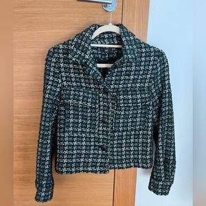 MANGO Lurex Tweed Blazer
